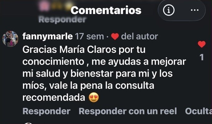 Comentario de @fannymarle en Instagram