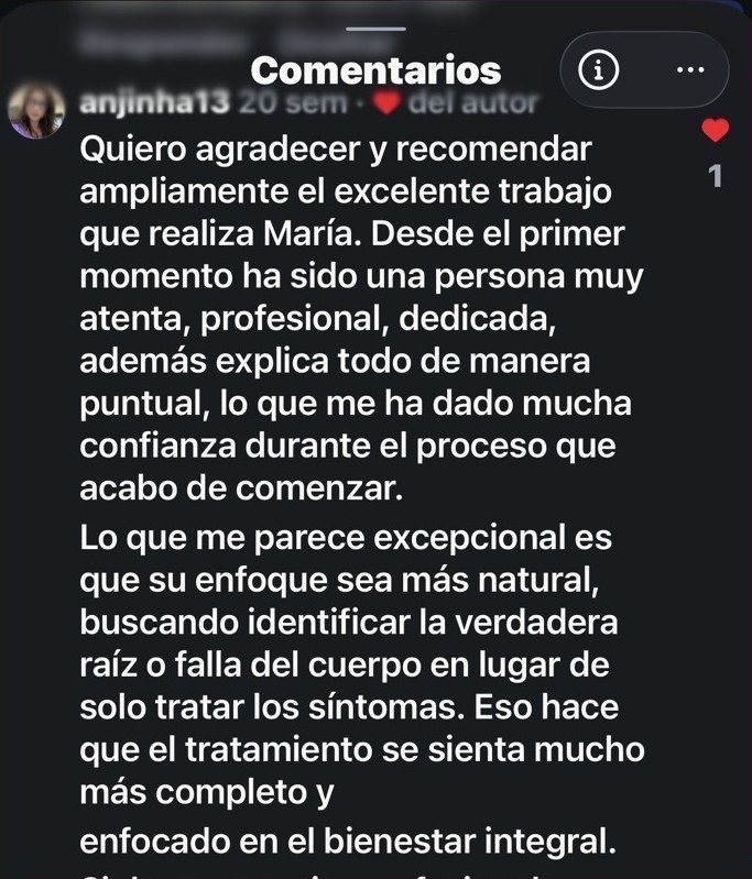 Comentario de @anjinha13 en Instagram