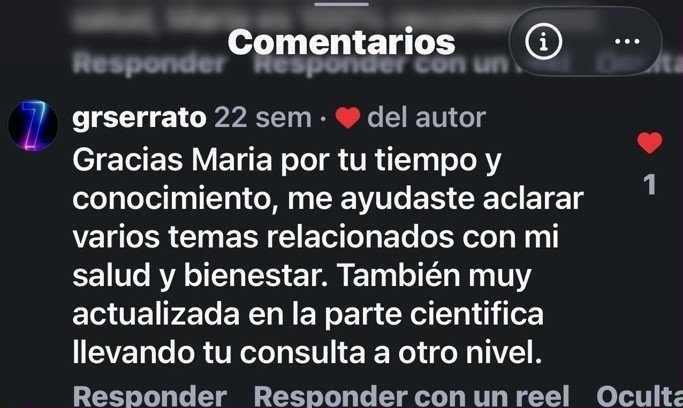 Comentario de @grserrato en Instagram
