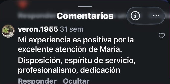 Comentario de @veron.1955 en Instagram