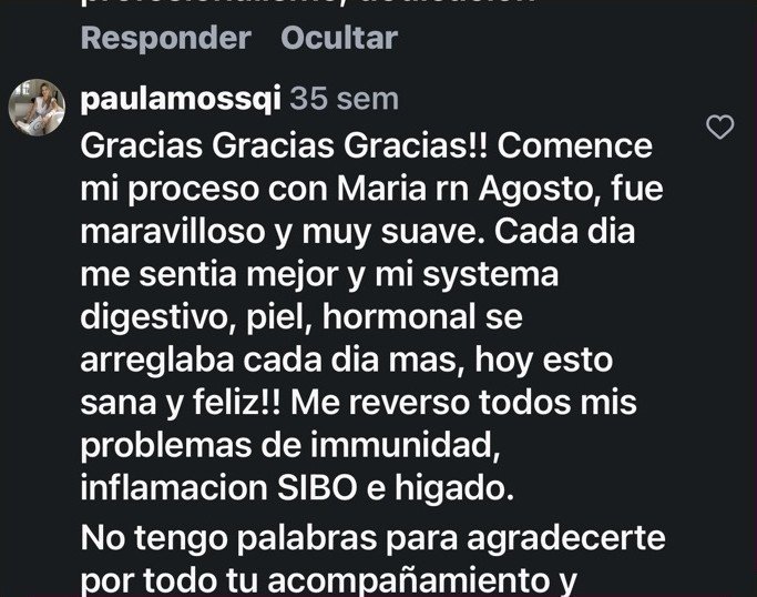 Comentario de @paulamossqi en Instagram